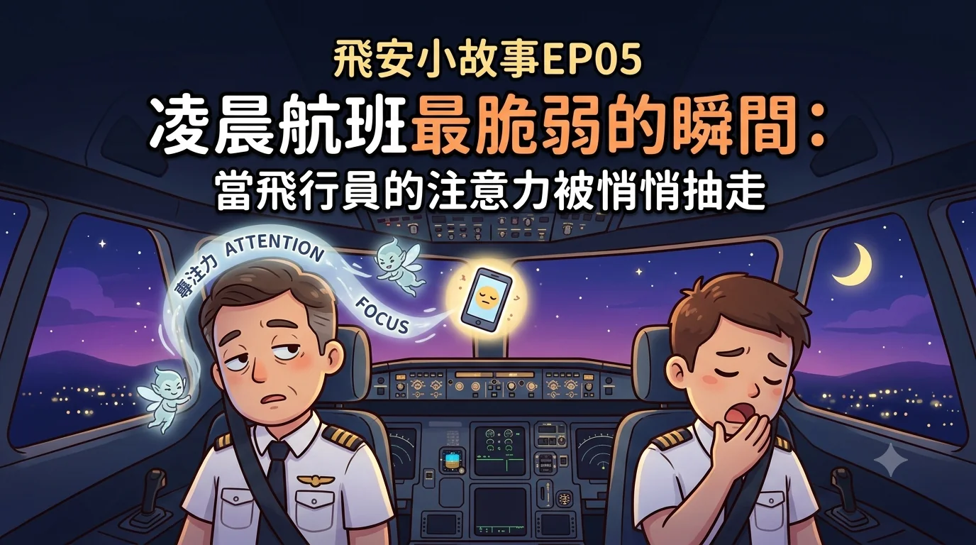 飛安小故事EP05 | 凌晨航班最脆弱的瞬間：當飛行員的注意力被悄悄抽走