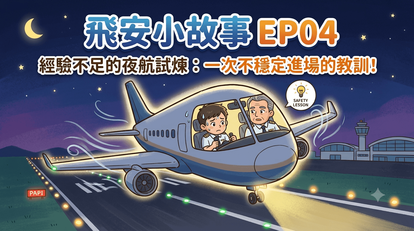 飛安小故事EP04 | 經驗不足的夜航試煉：一次不穩定進場的教訓!