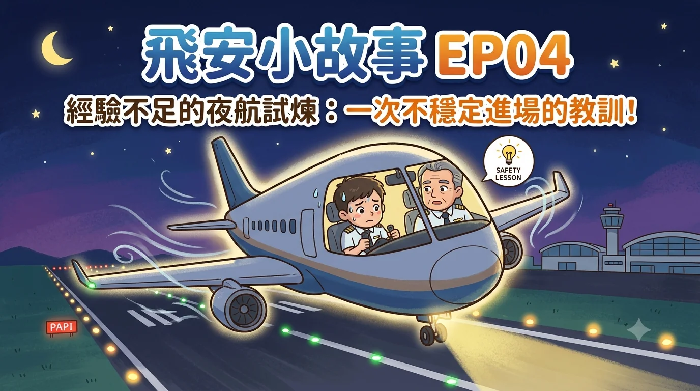 飛安小故事EP04 | 經驗不足的夜航試煉：一次不穩定進場的教訓!