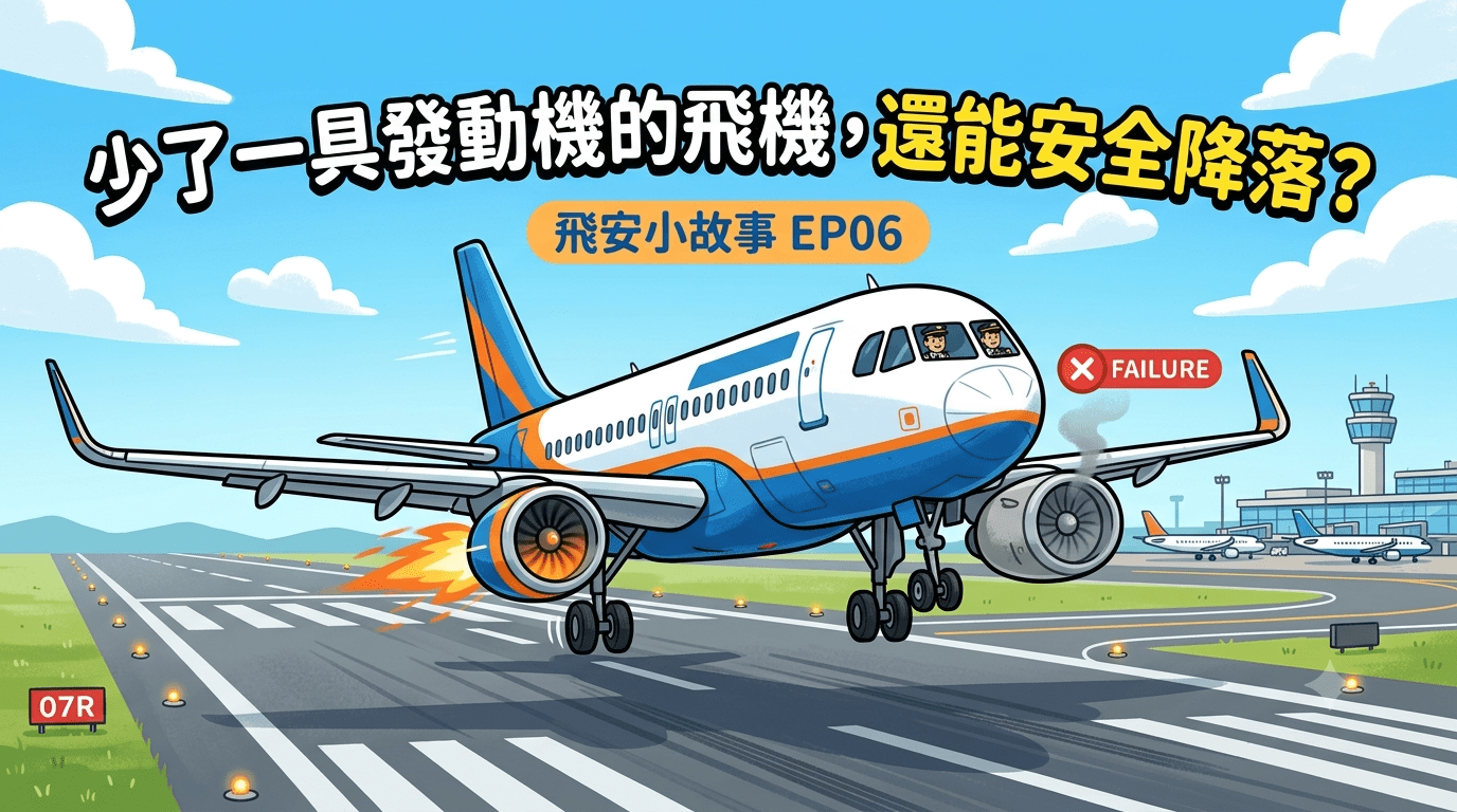 飛安小故事EP06 | 少了一具發動機的飛機，還能安全降落？