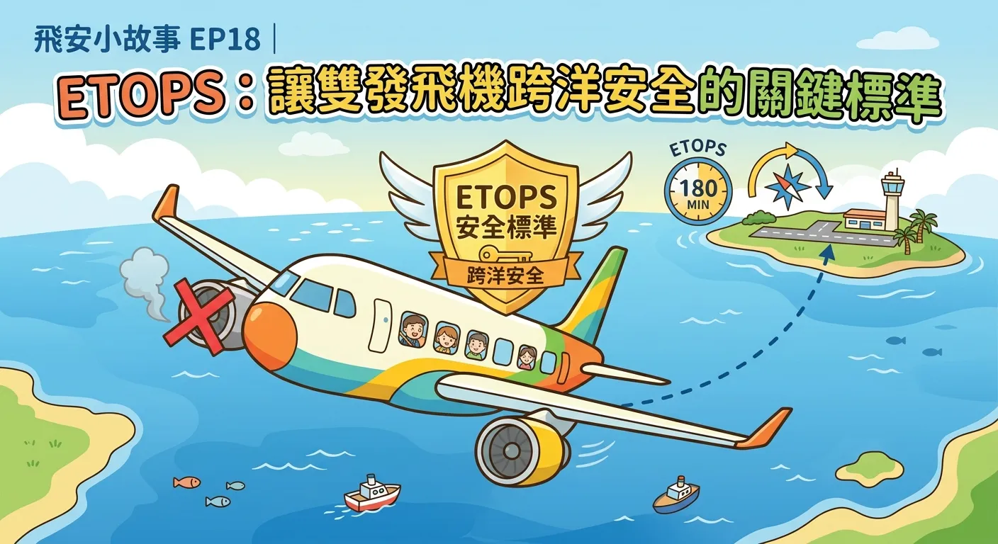 飛安小故事EP18 | ETOPS：讓雙發飛機跨洋安全的關鍵標準